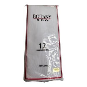 Botany 500 Handkerchiefs 100% Cotton 12 Count NEW